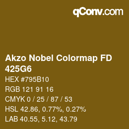 Farbcode: Akzo Nobel Colormap FD - 425G6 | qconv.com