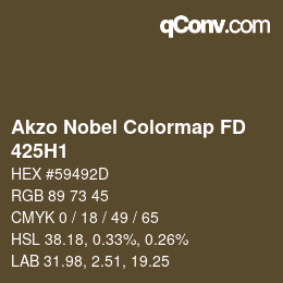 Color code: Akzo Nobel Colormap FD - 425H1 | qconv.com