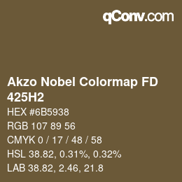 Color code: Akzo Nobel Colormap FD - 425H2 | qconv.com