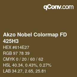 Color code: Akzo Nobel Colormap FD - 425H3 | qconv.com