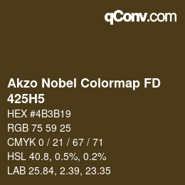 Color code: Akzo Nobel Colormap FD - 425H5 | qconv.com