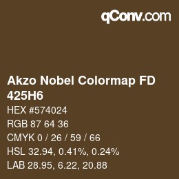 Código de color: Akzo Nobel Colormap FD - 425H6 | qconv.com