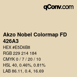 Código de color: Akzo Nobel Colormap FD - 426A3 | qconv.com