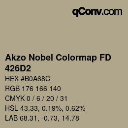 Color code: Akzo Nobel Colormap FD - 426D2 | qconv.com