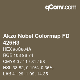Code couleur: Akzo Nobel Colormap FD - 426H3 | qconv.com