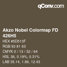 Code couleur: Akzo Nobel Colormap FD - 426H5 | qconv.com