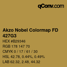 Código de color: Akzo Nobel Colormap FD - 427G3 | qconv.com