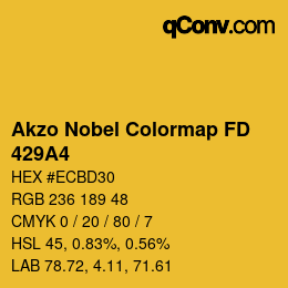 Código de color: Akzo Nobel Colormap FD - 429A4 | qconv.com
