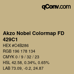 Color code: Akzo Nobel Colormap FD - 429C1 | qconv.com