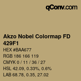 Código de color: Akzo Nobel Colormap FD - 429F1 | qconv.com