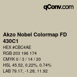 Color code: Akzo Nobel Colormap FD - 430C1 | qconv.com