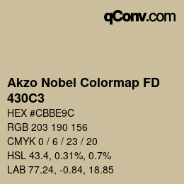 Color code: Akzo Nobel Colormap FD - 430C3 | qconv.com