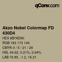 Código de color: Akzo Nobel Colormap FD - 430D4 | qconv.com