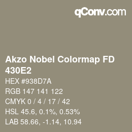 Color code: Akzo Nobel Colormap FD - 430E2 | qconv.com