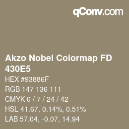Color code: Akzo Nobel Colormap FD - 430E5 | qconv.com