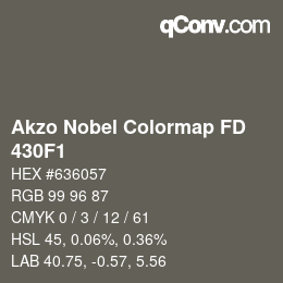 Code couleur: Akzo Nobel Colormap FD - 430F1 | qconv.com