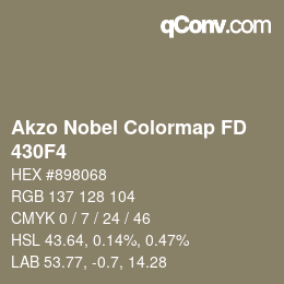 Color code: Akzo Nobel Colormap FD - 430F4 | qconv.com