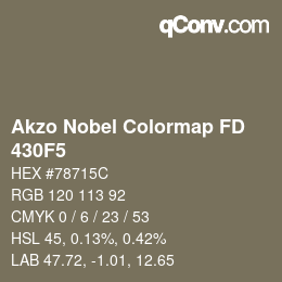 Color code: Akzo Nobel Colormap FD - 430F5 | qconv.com