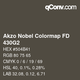 Code couleur: Akzo Nobel Colormap FD - 430G2 | qconv.com