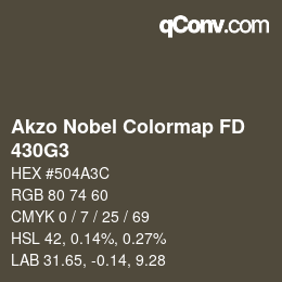 Color code: Akzo Nobel Colormap FD - 430G3 | qconv.com