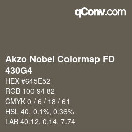 Color code: Akzo Nobel Colormap FD - 430G4 | qconv.com