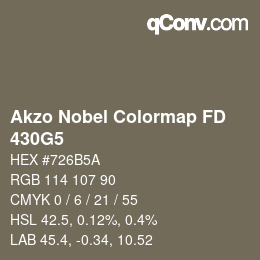 Code couleur: Akzo Nobel Colormap FD - 430G5 | qconv.com