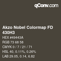 カラーコード: Akzo Nobel Colormap FD - 430H3 | qconv.com