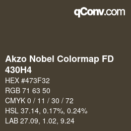 Code couleur: Akzo Nobel Colormap FD - 430H4 | qconv.com