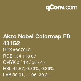 Color code: Akzo Nobel Colormap FD - 431G2 | qconv.com