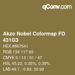 Code couleur: Akzo Nobel Colormap FD - 431G3 | qconv.com