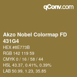 Código de color: Akzo Nobel Colormap FD - 431G4 | qconv.com