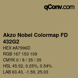 Color code: Akzo Nobel Colormap FD - 432G2 | qconv.com