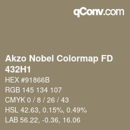 Código de color: Akzo Nobel Colormap FD - 432H1 | qconv.com