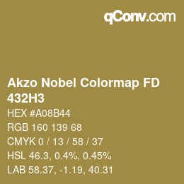 Code couleur: Akzo Nobel Colormap FD - 432H3 | qconv.com