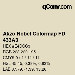 Color code: Akzo Nobel Colormap FD - 433A3 | qconv.com