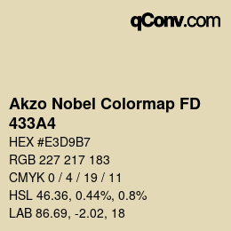 Color code: Akzo Nobel Colormap FD - 433A4 | qconv.com