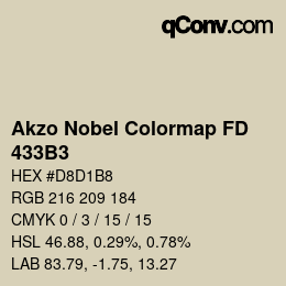 カラーコード: Akzo Nobel Colormap FD - 433B3 | qconv.com