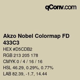 Color code: Akzo Nobel Colormap FD - 433C3 | qconv.com