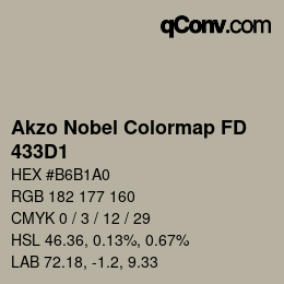 Color code: Akzo Nobel Colormap FD - 433D1 | qconv.com