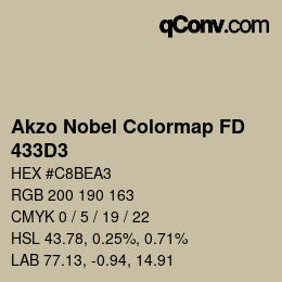 Color code: Akzo Nobel Colormap FD - 433D3 | qconv.com