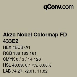 Color code: Akzo Nobel Colormap FD - 433E2 | qconv.com