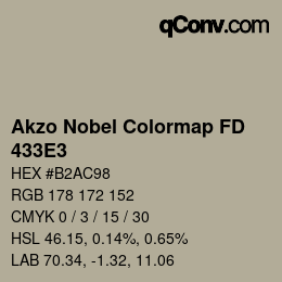 Color code: Akzo Nobel Colormap FD - 433E3 | qconv.com