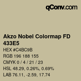 Code couleur: Akzo Nobel Colormap FD - 433E5 | qconv.com