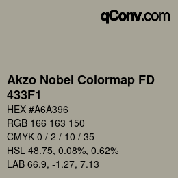 Color code: Akzo Nobel Colormap FD - 433F1 | qconv.com