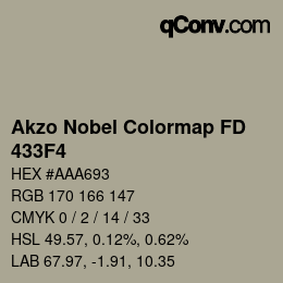 Color code: Akzo Nobel Colormap FD - 433F4 | qconv.com
