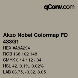 Color code: Akzo Nobel Colormap FD - 433G1 | qconv.com