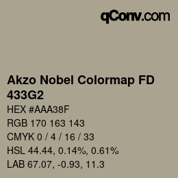 Color code: Akzo Nobel Colormap FD - 433G2 | qconv.com
