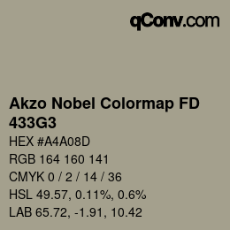 Color code: Akzo Nobel Colormap FD - 433G3 | qconv.com