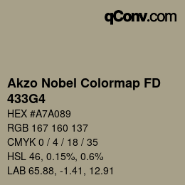 Color code: Akzo Nobel Colormap FD - 433G4 | qconv.com