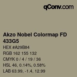 Color code: Akzo Nobel Colormap FD - 433G5 | qconv.com